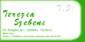 terezia szebeni business card