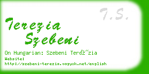 terezia szebeni business card